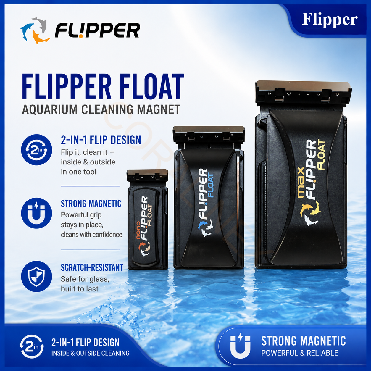 Flipper Nano/Standard/Max Floa - огляд і ціна Marine Aquarium Glass Cleaner