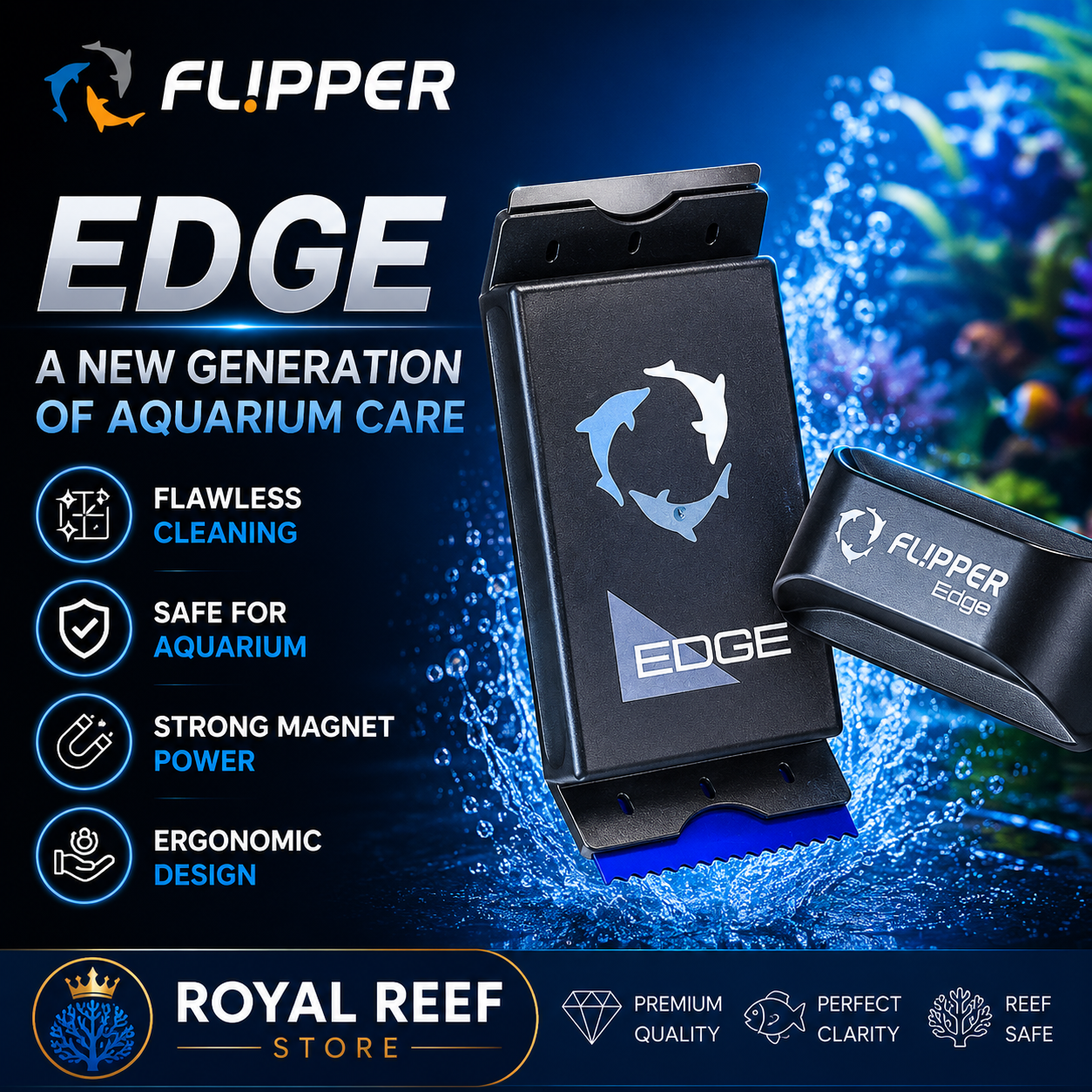 Flipper Edge Standard Max Magn - огляд і ціна Marine Aquarium Glass Cleaner