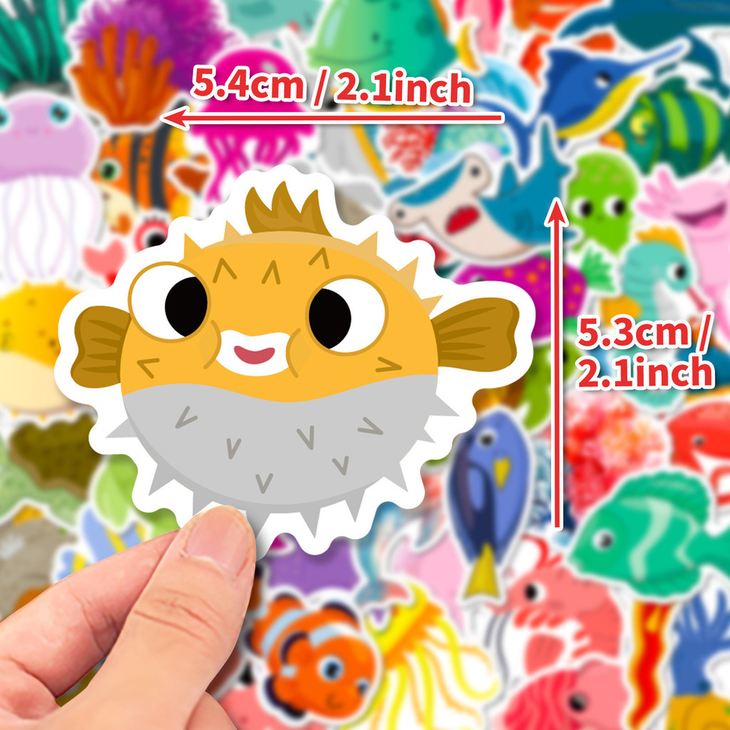 50Pcs Marine Life Stickers Dol - огляд і ціна Marine Aquarium Aquascape