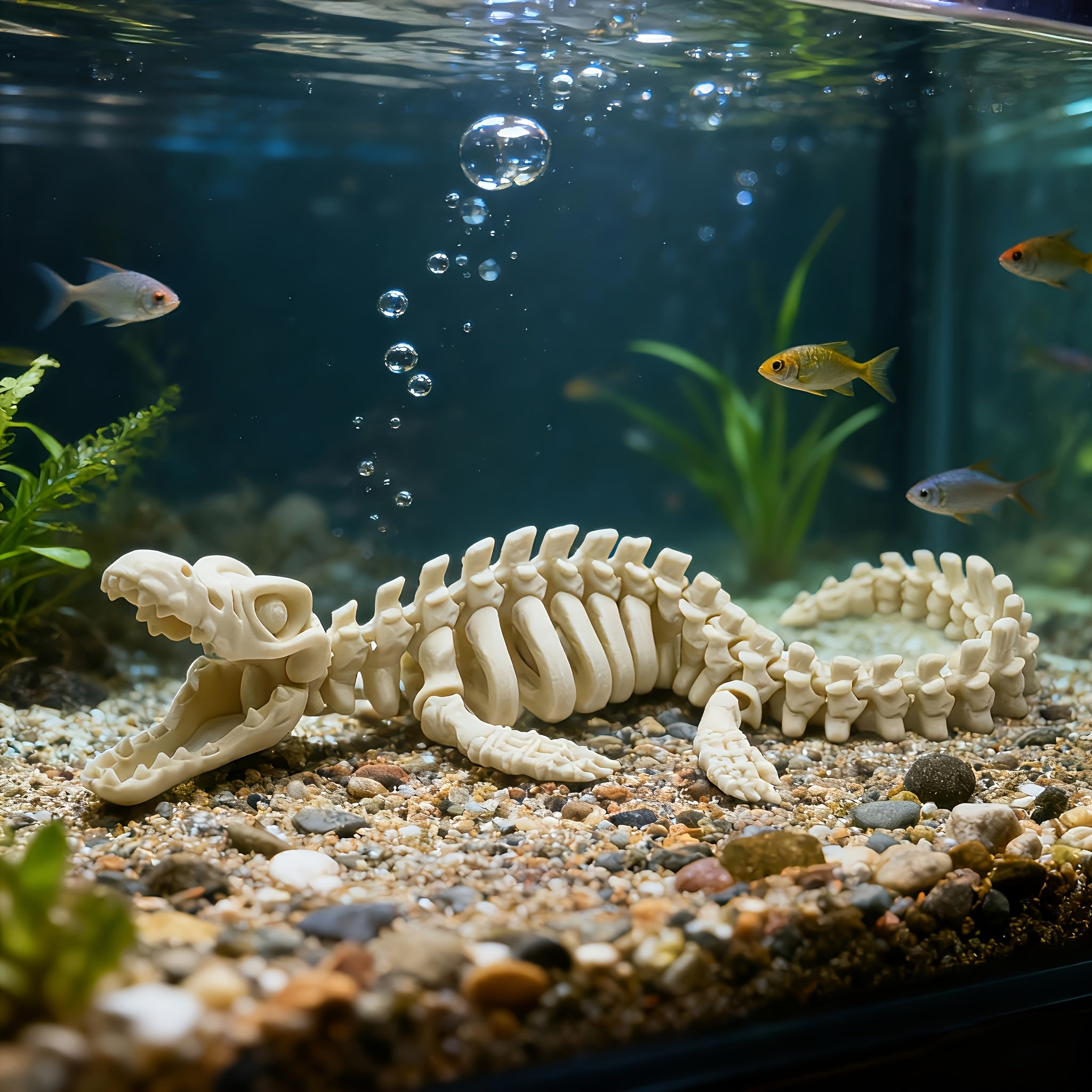 1pc Realistic Mosasaur Skeleto - огляд і ціна Marine Aquarium Aquascape